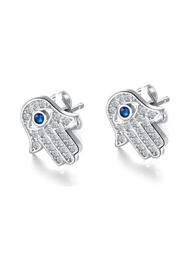 Gümüş Opk Palmiye Şekli Küpe Moda Küpe Çok Renkli