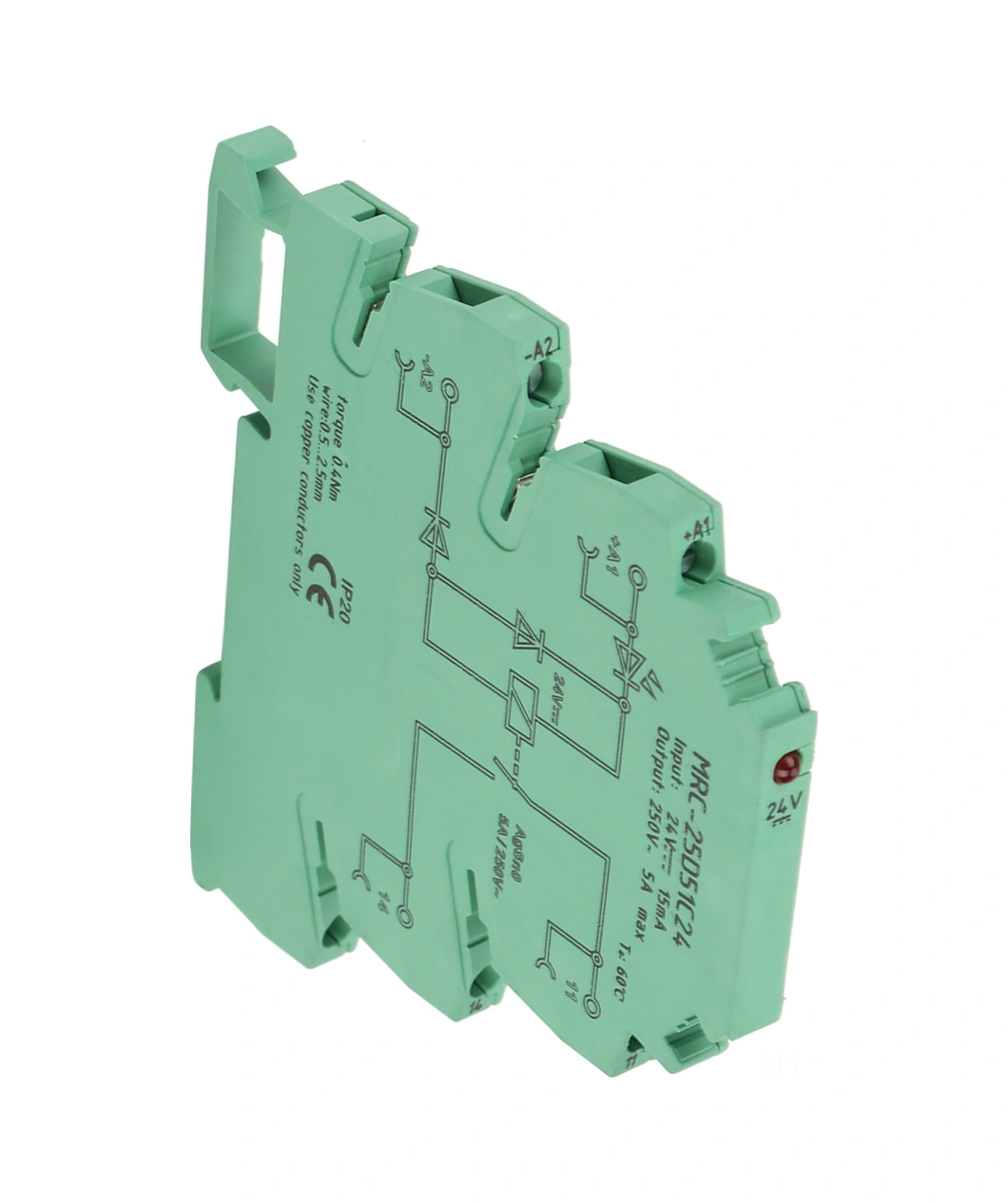 Tenfowee Plc Arayüz Rölesi Mrc-25d51c24: 5a No, 24vdc Giriş, Led Gösterge, Ts-35 Ray Montaj, Agsno2 Kontak, 4kv İzolasyon