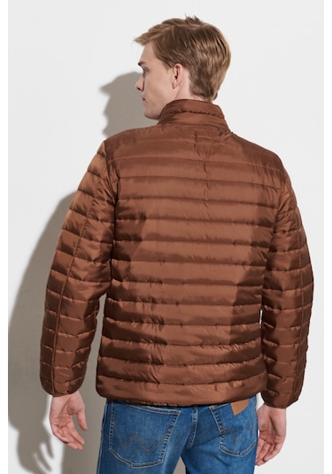 Regular Fit Normal Kesim Dik Yaka Kiremit Şişme Mont W222073222 Kiremit