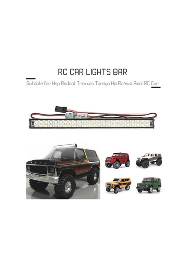 Didadodo 1/10 Ölçekli Rc Araçlar İçin 48 Ledli Metal Çatı Barı - 3 Işık Modu, Scx, Trx-4, D90 Uyumlu