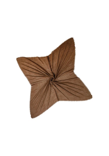 Enba Flamlı Yazma %100 Pamuk Nefes Alan Doğal Kumaş Acı Kahve