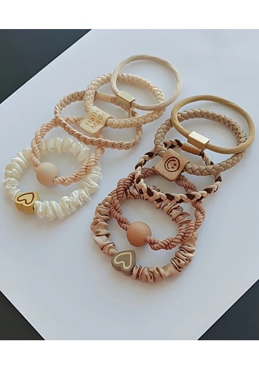 Mını Shop Msk Saç Lastiği, 10'lu Set 257344155 Koyu Bej