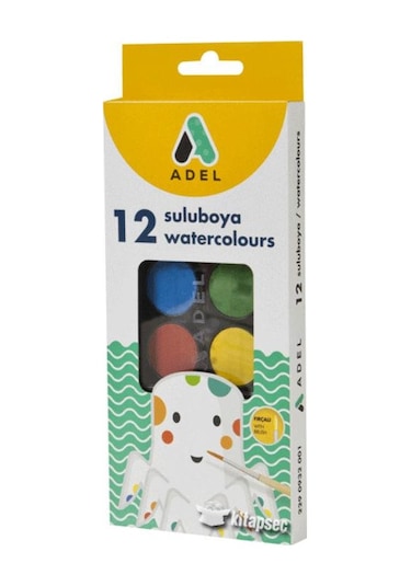 Adel Sulu Boya 12 Renk Karton Kutu