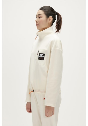 Bad Bear Eva Half-zip Marshmallow Beyaz Yarım Fermuarlu Kadın Polar Sweatshirt-beyaz Beyaz