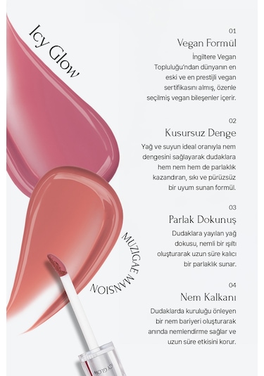 Muzigae Mansion Uzun Süre Parlak Görünüm Sunan Lip Gloss Icy Glow 02 Bloom 02 Bloom