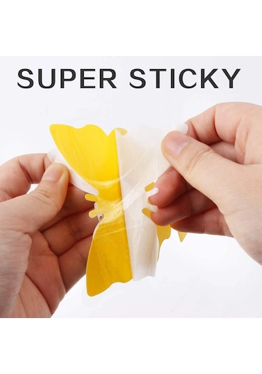 Geeksen 30 Adet Sarı Güneş Desenli Çift Taraflı Bitki Haşere Tuzağı - Uçan Böcekleri Çekip Tutan, Suya Ve Uv Dayanıklı Yapışkan Levha