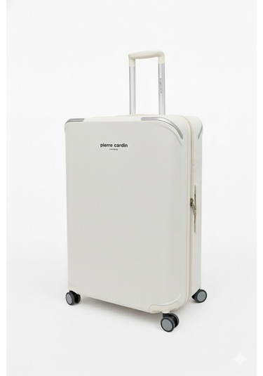 Pierre Cardin Büyük Boy %100 Polipropilen Valiz Beyaz 04pc7090 Beyaz