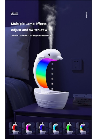 Dolphin Su Damlası Nemlendirici Bluetooth Hoparlör