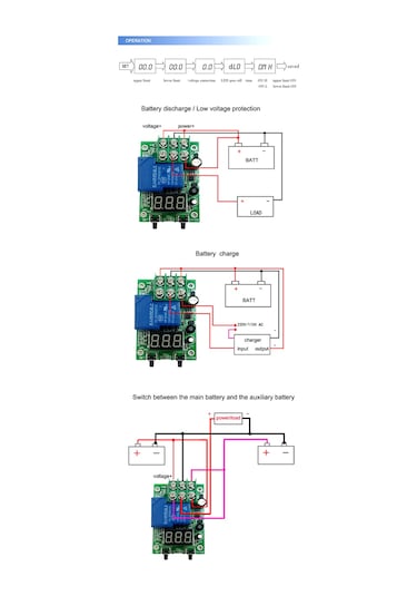 Yunboo A30-u1 Dış Kapaklı Dc 6-80v Voltaj Rölesi, Aşırı Düşük Gerilim Koruması, Akü Şarj/deşarj Zamanlayıcı, Üst/alt Limit Kontrolü