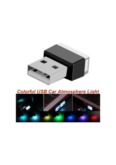 Mini Usb Led Araba Lambası, Dekorasyon Atmosferi İçin Neon Işık, Tak Ve Çalıştır, Araba Lambası Çok Renkli