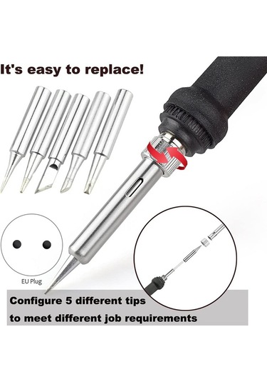 Ab Fiş, Havya Seti 60w Termostatlı Elektrikli Ütü Ucu