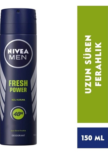 Nivea Men Fresh Power Erkek Sprey Deodorant 150 ML