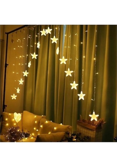 Yıldız Perde Led Çapraz Çok Renkli