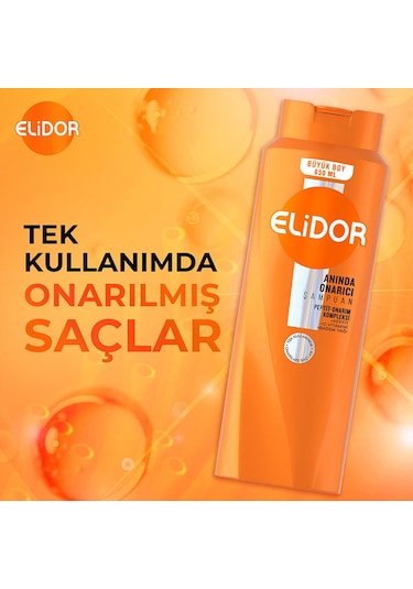 Elidor Anında Onarıcı Saç Bakım Şampuanı 3 x 650 ML