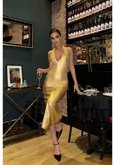 Felicia Sırt Dekolteli Elbise 2583-08 L