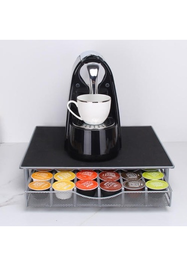 Metal Kahve Pod Tutucu Demir Krom Kaplama Ekran Kapsül Raf Standı Depolama Rafları Forstorage Tutucular & Amp Raflar