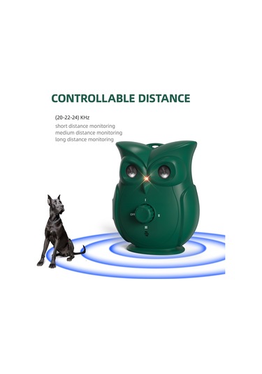 Hallow Çift Ultrasonik Köpek Havlaması Kontrol Cihazı Koyu Yeşil