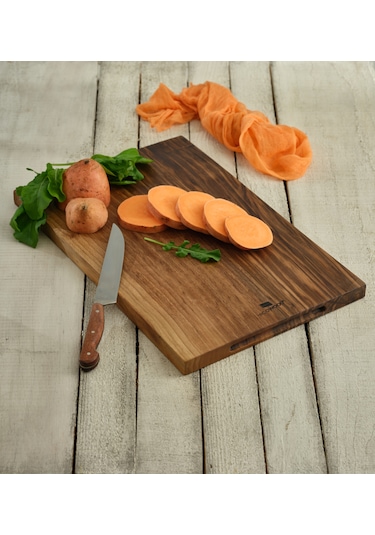 Hıcowood Şef Tipi Doğal Ceviz Kesme Sunum Tahtası - Lazerle İsim/Söz Yazılır