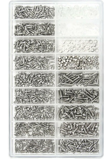 Gözlük Tamir Vida Güneş Gözlüğü Tamir Küçük Vida Kiti Paslanmaz Çelik Alet Seti Yaklaşık 1000pcs Diğer