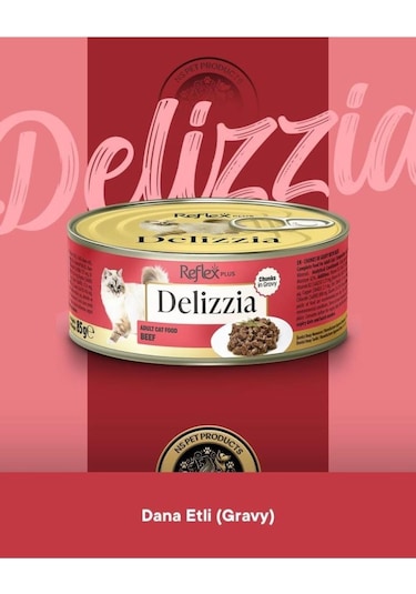 Reflex Plus Delizzia Yetişkin Dana Etli Gravy Kedi Maması 12x85 Gram