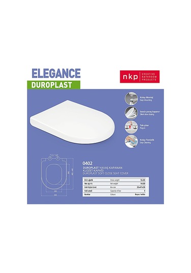 Turkuaz Kale İdevit Vitra D.sıfır Klozet Kapak Soft Yavaş Kapak