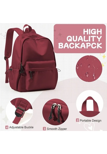 Honeybeeshop Siyah Büyük Kapasiteli Kadın Seyahat Sırt Çantası Hafif Uzay Temalı Çoklu Cep Ideal Siyah