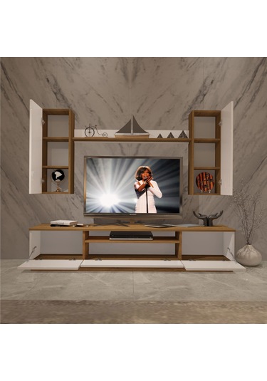 Decoraktiv Trendstyle 5d Mdf Tv Ünitesi Tv Sehpası Pera - Beyaz