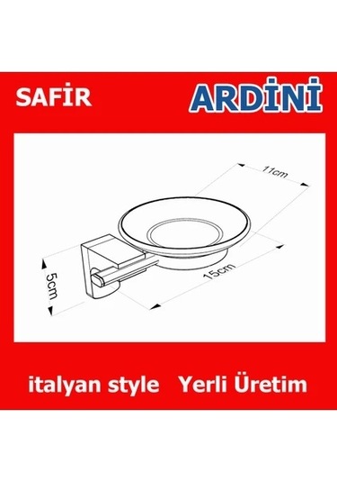Safir Sabunluk Krom Çok Renkli