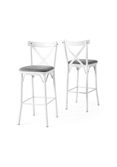 Eylül Bar Mutfak Sandalyesi Metal 2 Li Set 001