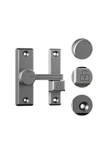 Besthome1 İyi Parti Suntek Kapı Mandalı Koruması Ev Ofis Ahır Sürgülü Gri