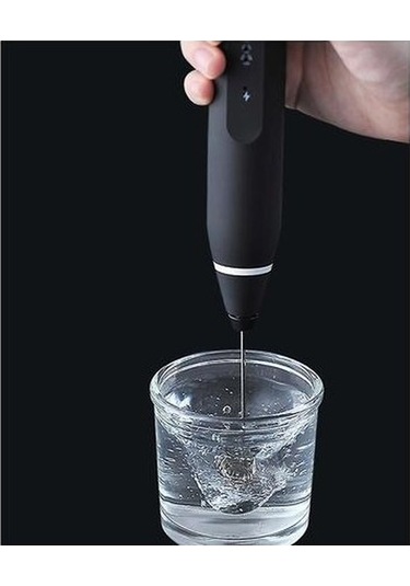 Soulader El Şarj Edilebilir Kablosuz Süt Köpürtücü - Taşınabilir Mini Süt Köpük Yapma Makinesi - Evde & Ofiste Pratik Sıcak Soğuk İçecek Karıştırıcı Siyah