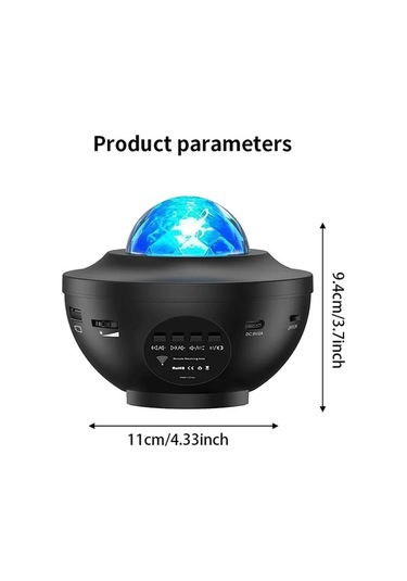 Novahub Galaxy Yıldızlı Projektör Çocuk Gece Lambası Bluetooth Usb Müzik Beyaz Beyaz