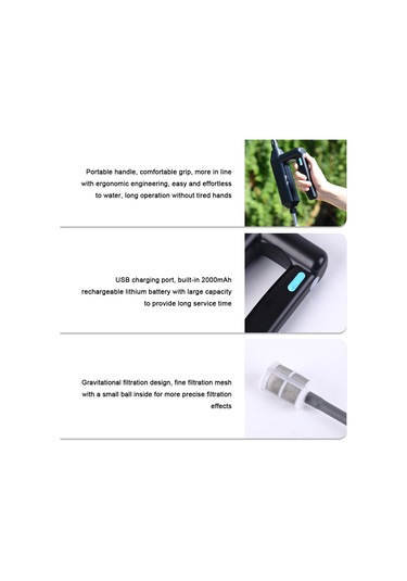 Gajeena 7.4v Yüksek Güçlü Şarjlı Püskürtme Tabancası - 2000mah Pil, 5m Hortum, Ayarlanabilir Uzunluk 32-60cm