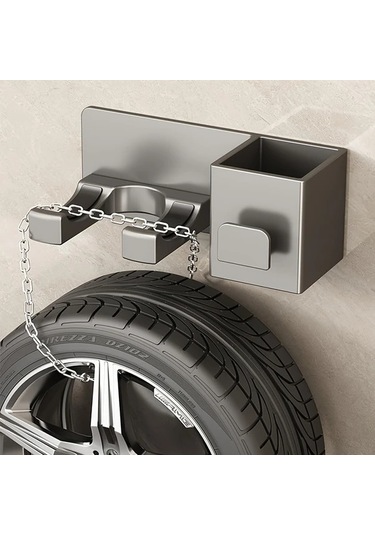 Willowhaven Gri Duvar Askılığı Kurutma Makinesi Rafı - Delme Yok, Sağlam, Ağırlık Taşıyan Gri