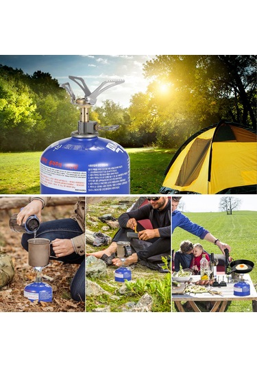 Kosona 3000w Ultralight Camping Stove - 45g Ince Çelik Taşınabilir Piknik Ateşi, Kolay Çıkarabilir, Dış Mekan Pişirme İçin Gümüş