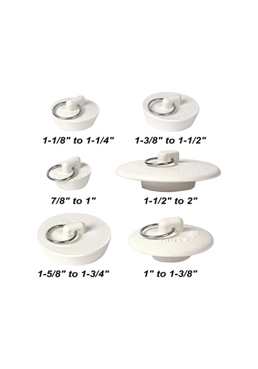 Monyee 6 Boyutlu Kauçuk Su Tıkacı Seti: Mutfak, Banyo Ve Çamaşırhane İçin Sıvı Kontrolü, Drenaj Kaçaklarını Engelleme Aksesuarı Beyaz