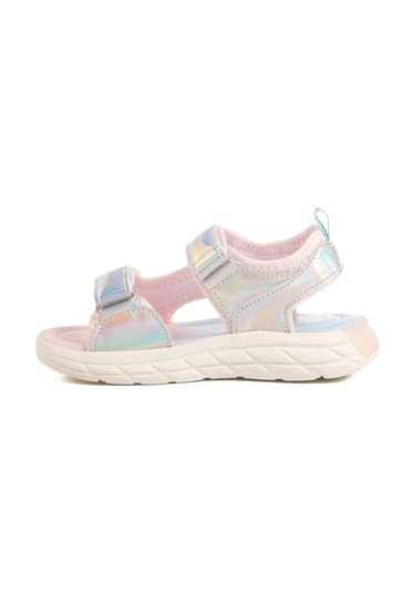 Gümüş Cırtlı Işıklı Anatomik Kız Çocuk Sandalet 1946 P Gümüş