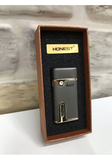 Honest Marka Rüzgar Çakmağı Gaz Göstergeli Füme