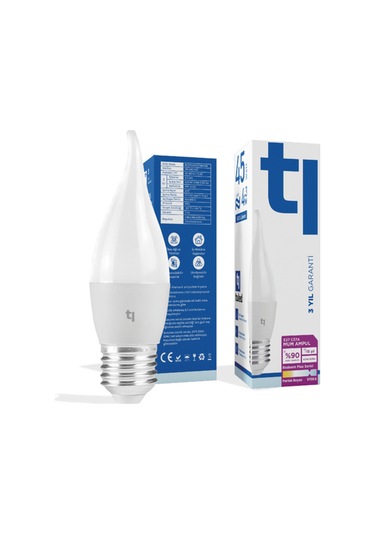 Redeem Plus C37a E27 Mum Ampul, Titreşimsiz, Göz Konforu, 603 Lümen, Parlak Beyaz, 5700 Kelvin