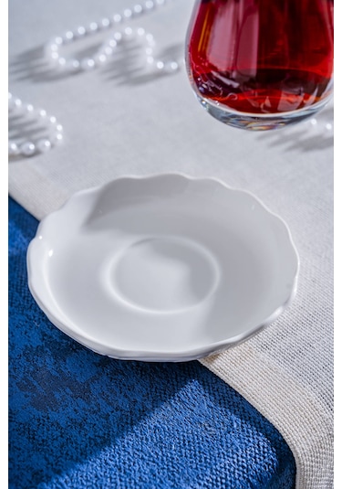 Acar King Çay Tabağı - 13 Cm Beyaz