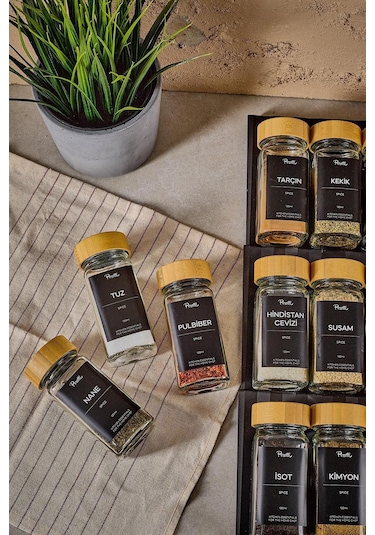 Perotti 12 Li Raul Bambu Baharatlık Kare 16777 Şeffaf