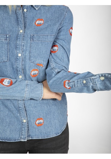 Zoe Karssen Jean Gömlek  ZOKN5132 Mavi