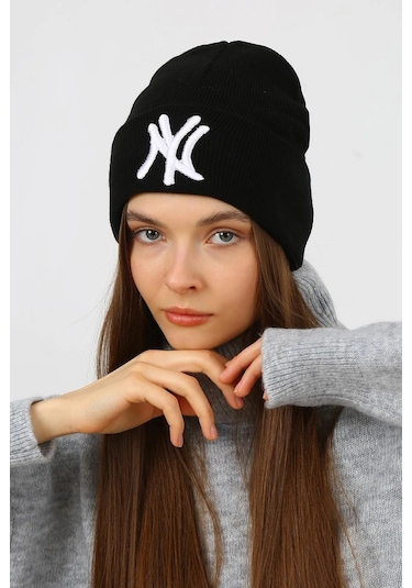 Reva Ny Baskılı Bere New York Bere