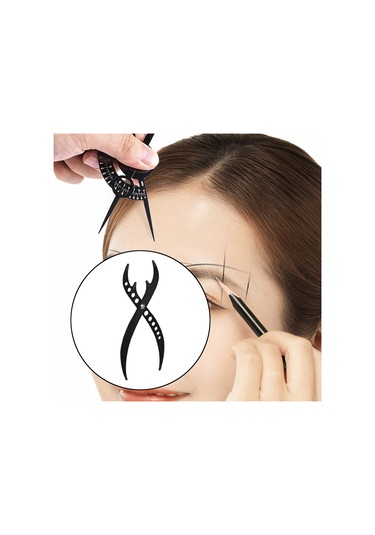 Suntek Kaş Şablon Cetveli Nokta Konumlandırma Siyah Siyah