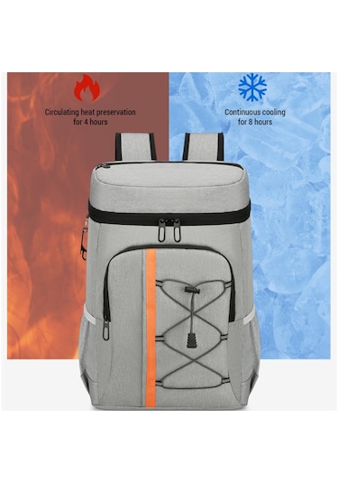 Hombey Açık Hava Çantası Yalıtımlı Soğutucu Sırt Çantası Alüminyum Folyo Termal Sırt Çantası Piknik Soğut Mavi