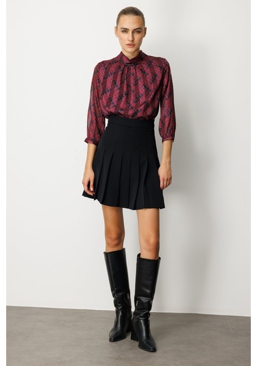 Ekol Kadın Piliseli Tenis Etek 2005 Siyah Siyah