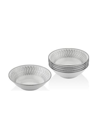 Setabianca Bone Chına Kase 6 Lı Set Helezon Gümüş