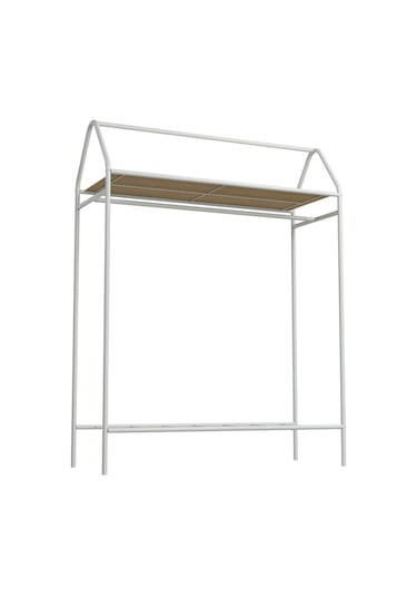 Home Hanger Beyaz Konfeksiyon Askısı Raflı Butik Askı Konsept Askılık Beyaz