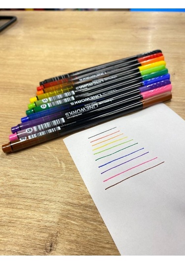 Lineworks Fineliner Orginal Renk Kalem Seti 10 'lu Set