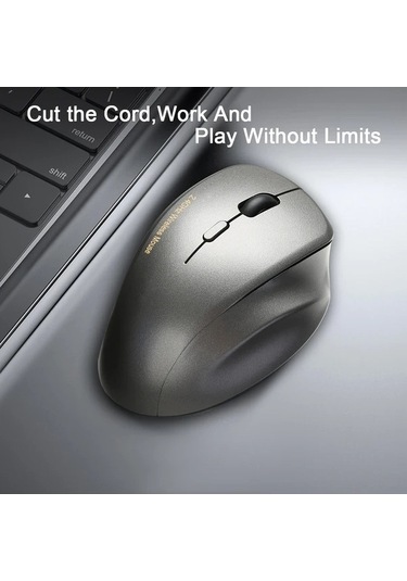 Besthome1 2 4g Ergonomik Grey Fare Oyun Ofis Uyumlu Pil Optik Sensör Rahat Tutuş Windows 10 Kullanımı İçin -